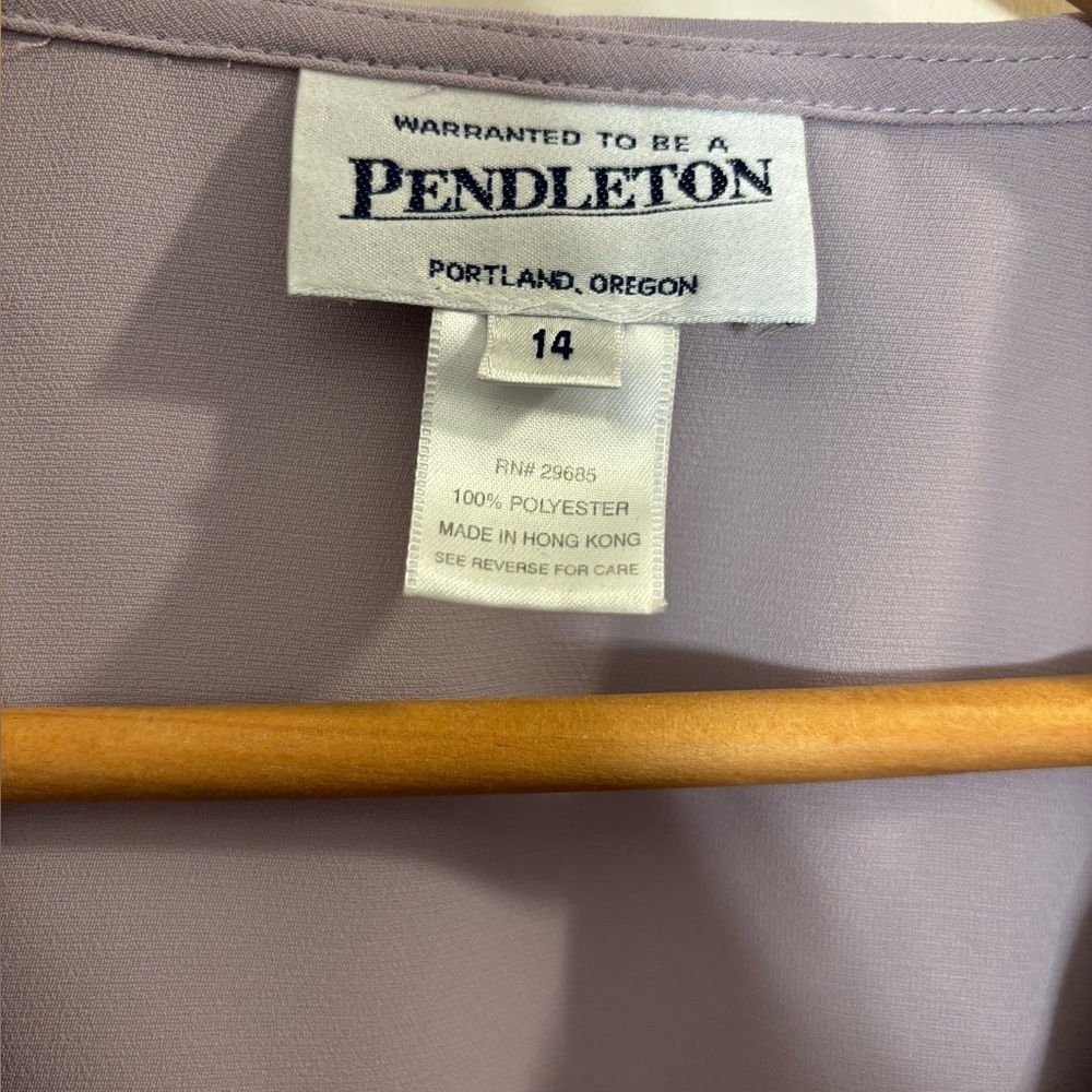 Pendleton lavender ruffle neckline and cuffs long… - image 3